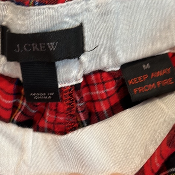 J.Crew black and red plaid pj pants medium - Picture 4 of 6
